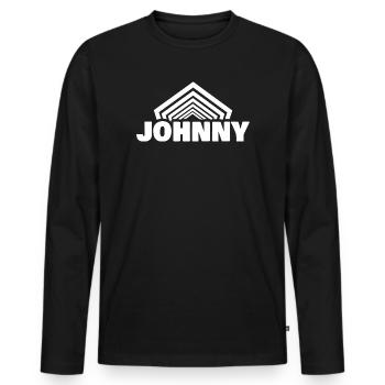 Gift for Johnny - Men's Premium Organic Long Sleeve Shirt - black - Front - Nico (187cm)