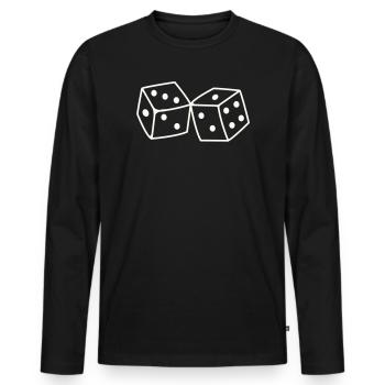 Cubes - Men's Premium Organic Long Sleeve Shirt - black - Front - Nico (187cm)