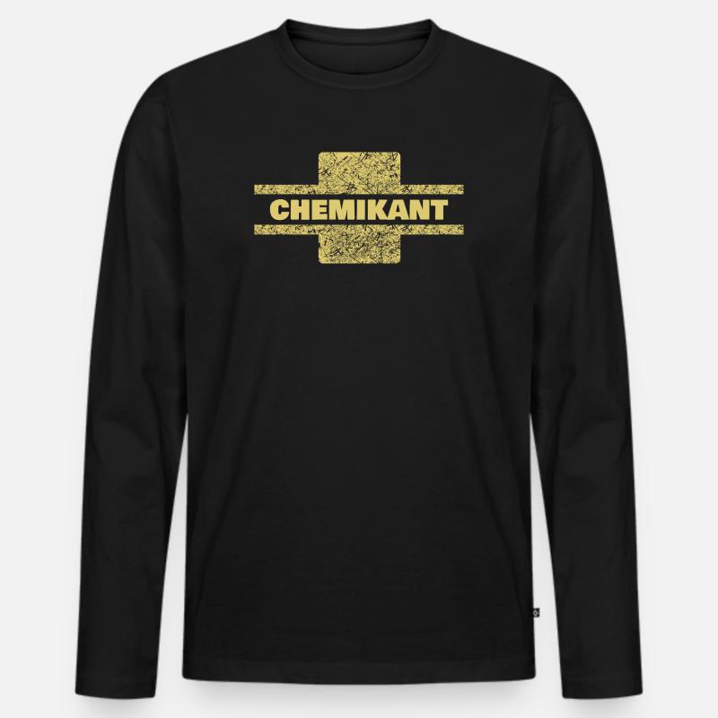 Chemikant - Männer Premium Bio Langarmshirt - Schwarz