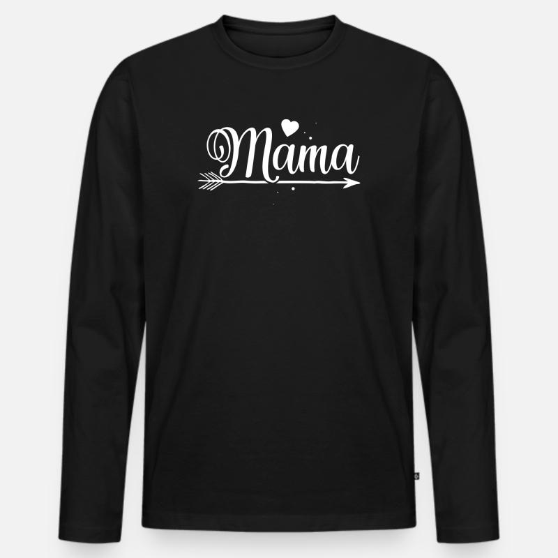Mama - Männer Premium Bio Langarmshirt - Schwarz