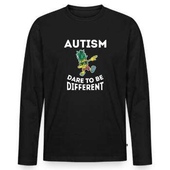 Autism Asperger's Acceptance World Autism Day - Men's Premium Organic Long Sleeve Shirt - black - Front - Nico (187cm)