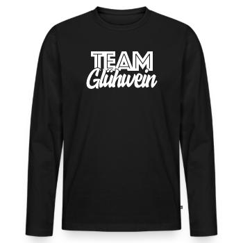 Team Mulled Wine Christmas Market Christmas Group - Men's Premium Organic Long Sleeve Shirt - black - Front - Nico (187cm)