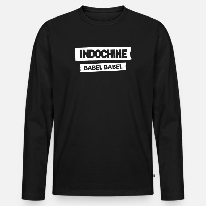 Abgenutzter Babel-Tippfehler-Effekt - Männer Premium Bio Langarmshirt - Schwarz