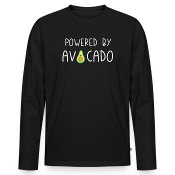 Propulsé par Avocado - T-shirt manches longues Premium bio Homme - noir - Devant - Nico (187cm)