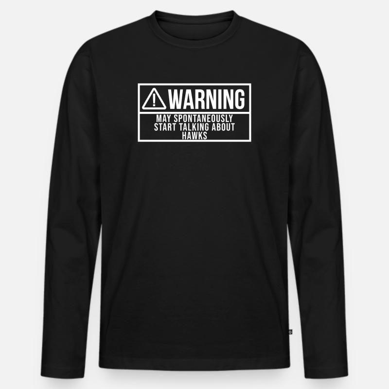 Habicht - Männer Premium Bio Langarmshirt - Schwarz