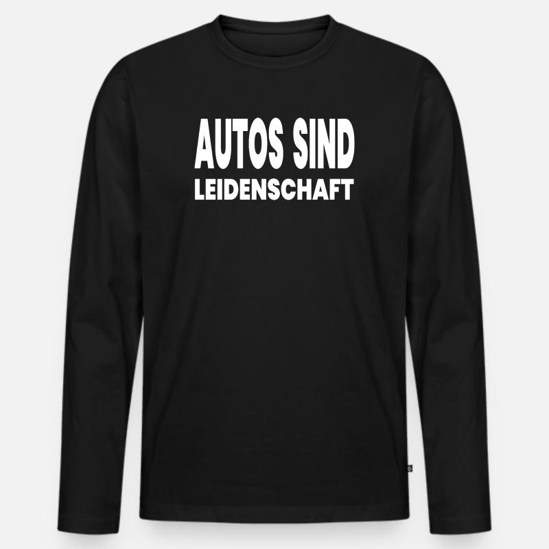 Auto - Männer Premium Bio Langarmshirt - Schwarz