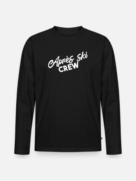 Après Ski Crew Party Vibes - Men's Premium Organic Long Sleeve Shirt - black