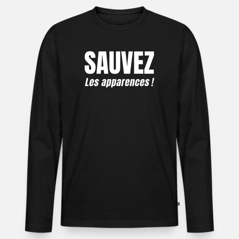 RETTET DEN SCHEIN! - Männer Premium Bio Langarmshirt - Schwarz