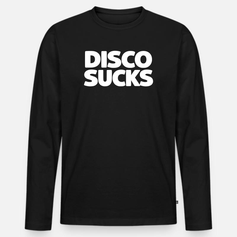 Disco ist - Männer Premium Bio Langarmshirt - Schwarz