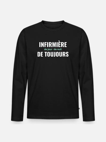 Infirmière de Toujours - T-shirt manches longues Premium bio Homme - noir