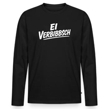 Ei Verbibbsch Sächsischer Dialekt Sachsen Spruch - Männer Premium Bio Langarmshirt - Schwarz - Vorne - Nico (187cm)