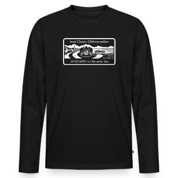 Insel Classic Oldtimertreffen Uhyst Spree - Männer Premium Bio Langarmshirt - Schwarz - Vorne - Nico (187cm)