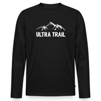 Ultra Trail - Männer Premium Bio Langarmshirt - Schwarz - Vorne - Nico (187cm)