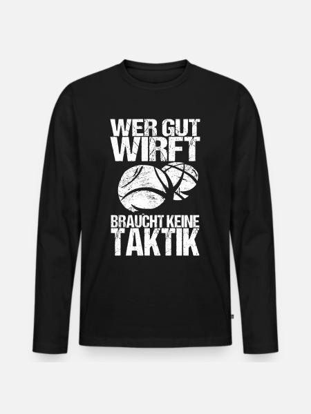 Boule Boulespieler Petanque - Männer Premium Bio Langarmshirt - Schwarz