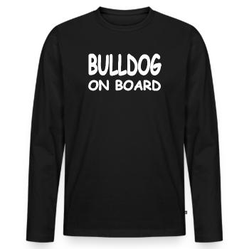 Bulldog - Men's Premium Organic Long Sleeve Shirt - black - Front - Nico (187cm)
