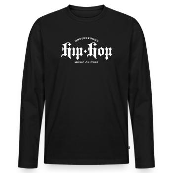 Underground Gothic Music Tee - Men's Premium Organic Long Sleeve Shirt - black - Front - Nico (187cm)