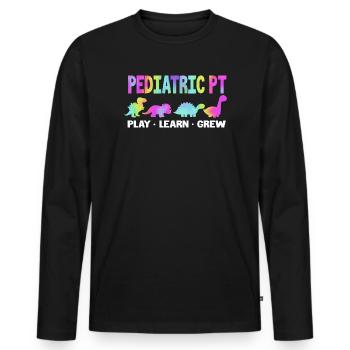 Physio Kinésithérapeute - T-shirt manches longues Premium bio Homme - noir - Devant - Nico (187cm)