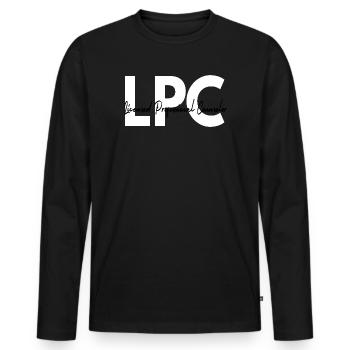 Conseiller professionnel agréé LPC Santé mentale - T-shirt manches longues Premium bio Homme - noir - Devant - Nico (187cm)