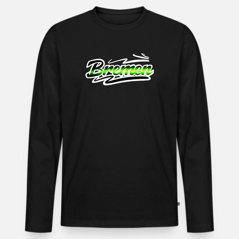 Bremen - Männer Premium Bio Langarmshirt - Schwarz