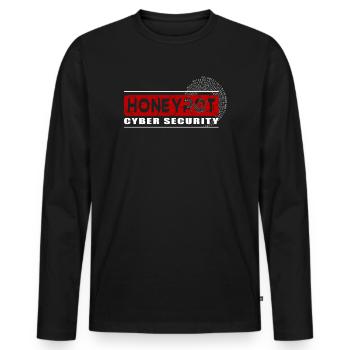 Honeypot Cyber security - Men's Premium Organic Long Sleeve Shirt - black - Front - Nico (187cm)