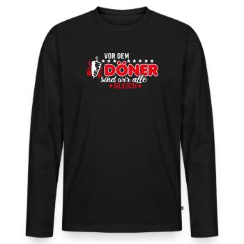 Döner lustiger Spruch - Männer Premium Bio Langarmshirt - Schwarz - Vorne - Nico (187cm)