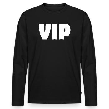 VIP - Men's Premium Organic Long Sleeve Shirt - black - Front - Nico (187cm)
