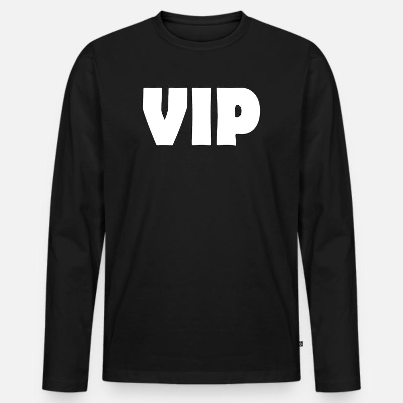 VIP - Männer Premium Bio Langarmshirt - Schwarz