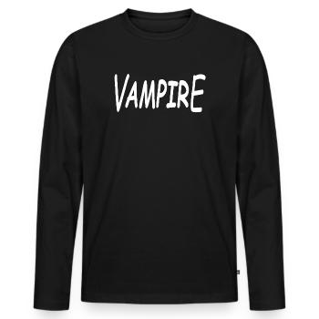 vampires - Men's Premium Organic Long Sleeve Shirt - black - Front - Nico (187cm)
