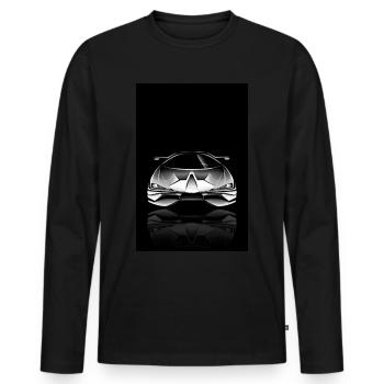 Auto schwarz weiß Kinder geschenk - Männer Premium Bio Langarmshirt - Schwarz - Vorne - Nico (187cm)