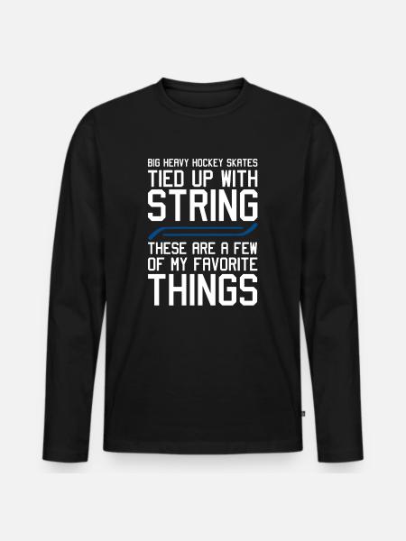 Hockey Skates Favorite Things - Men's Premium Organic Long Sleeve Shirt - black
