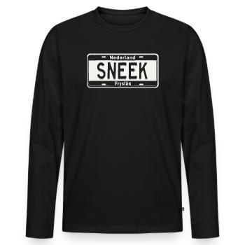 T-Shirt Sneek Hoodie Ijsselmeer Holland - Männer Premium Bio Langarmshirt - Schwarz - Vorne - Nico (187cm)