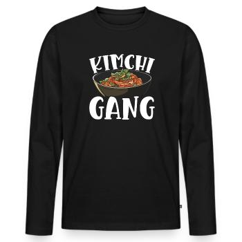 Kimchi – Südkoreanisches Foodie Kimchi Essen - Männer Premium Bio Langarmshirt - Schwarz - Vorne - Nico (187cm)