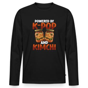 Kimchi for fans of K-Po - Men's Premium Organic Long Sleeve Shirt - black - Front - Nico (187cm)