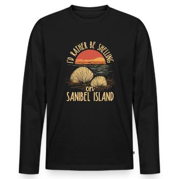 Sanibel Island Vacation – Summer Vacation in Florida - Men's Premium Organic Long Sleeve Shirt - black - Front - Nico (187cm)