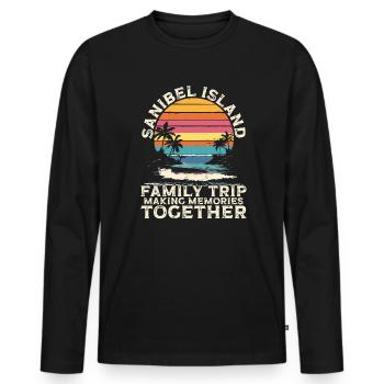 Sanibel Island Drinks – Florida Vacation & Sanibel - Men's Premium Organic Long Sleeve Shirt - black - Front - Nico (187cm)
