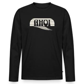 Ahoy - Men's Premium Organic Long Sleeve Shirt - black - Front - Nico (187cm)