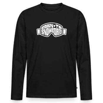 Born to Snowboard Ski Goggles - Men's Premium Organic Long Sleeve Shirt - black - Front - Nico (187cm)