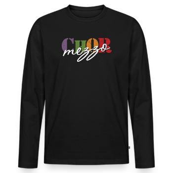 Mezzo-soprano de chœur - T-shirt manches longues Premium bio Homme - noir - Devant - Nico (187cm)