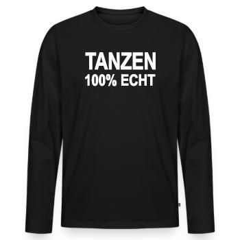 Danser - T-shirt manches longues Premium bio Homme - noir - Devant - Nico (187cm)