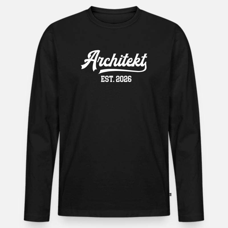Architect 2026 Architecture Studies Architects - Men's Premium Organic Long Sleeve Shirt - black