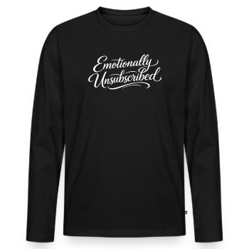 Sarcasme déconnecté émotionnellement Femmes drôles - T-shirt manches longues Premium bio Homme - noir - Devant - Nico (187cm)