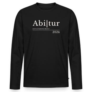 Abitur 2026 - Männer Premium Bio Langarmshirt - Schwarz - Vorne - Nico (187cm)