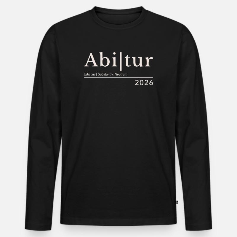 Abitur 2026 - Männer Premium Bio Langarmshirt - Schwarz