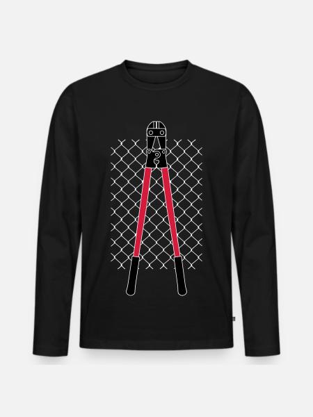 VANDAL'S ZAUN & ZANGE - Männer Premium Bio Langarmshirt - Schwarz