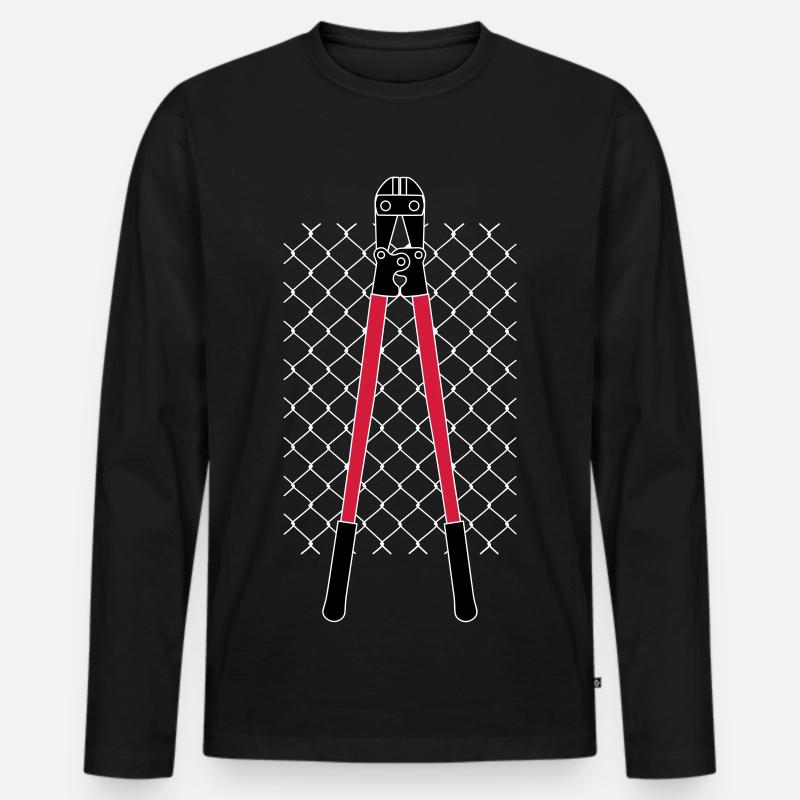VANDAL'S ZAUN & ZANGE - Männer Premium Bio Langarmshirt - Schwarz