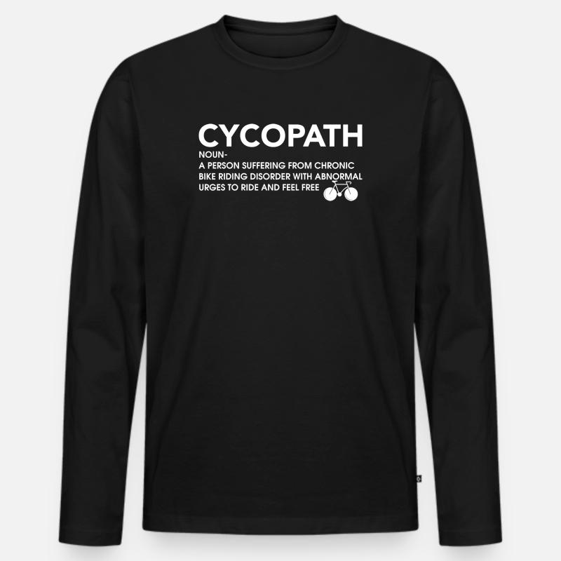 Cyclopath Bicycle Urges Tee - Männer Premium Bio Langarmshirt - Schwarz