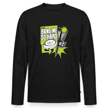Bang Me So Hard Disc Golfeur Frisbee Golf Player - T-shirt manches longues Premium bio Homme - noir - Devant - Nico (187cm)