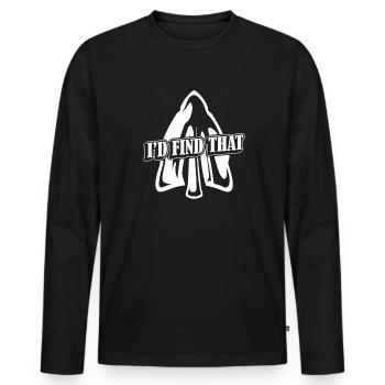 I'd Find That Arrowhead Hunter Hunting Tips - Men's Premium Organic Long Sleeve Shirt - black - Front - Nico (187cm)