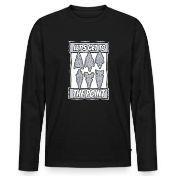 Let's Go To The Point Arrowhead Hunter - Men's Premium Organic Long Sleeve Shirt - black - Front - Nico (187cm)