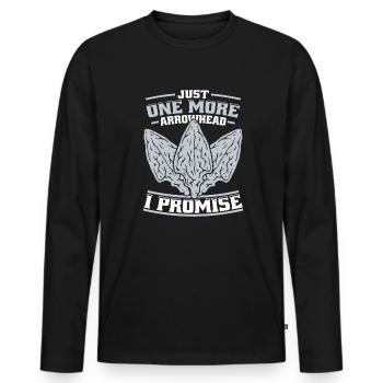 Just One More Arrowhead Arrowhead Collecting - Männer Premium Bio Langarmshirt - Schwarz - Vorne - Nico (187cm)